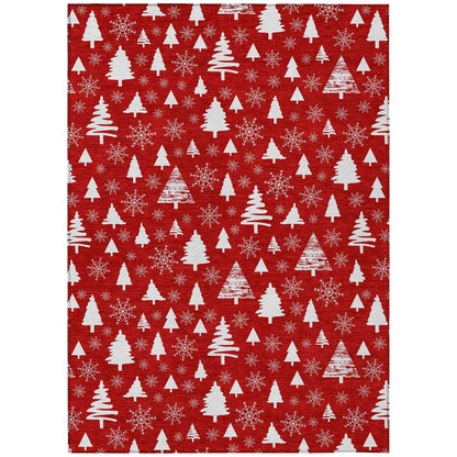 Addison Rugs Paelor Red Washable Indoor-Outdoor Rug