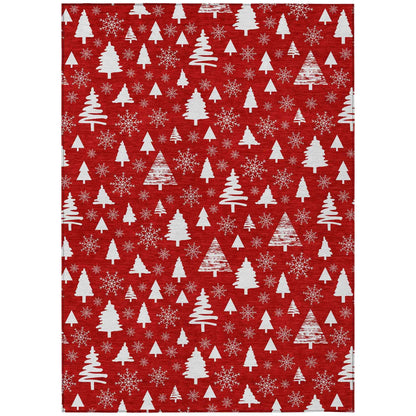 Addison Rugs Paelor Red Washable Indoor-Outdoor Rug