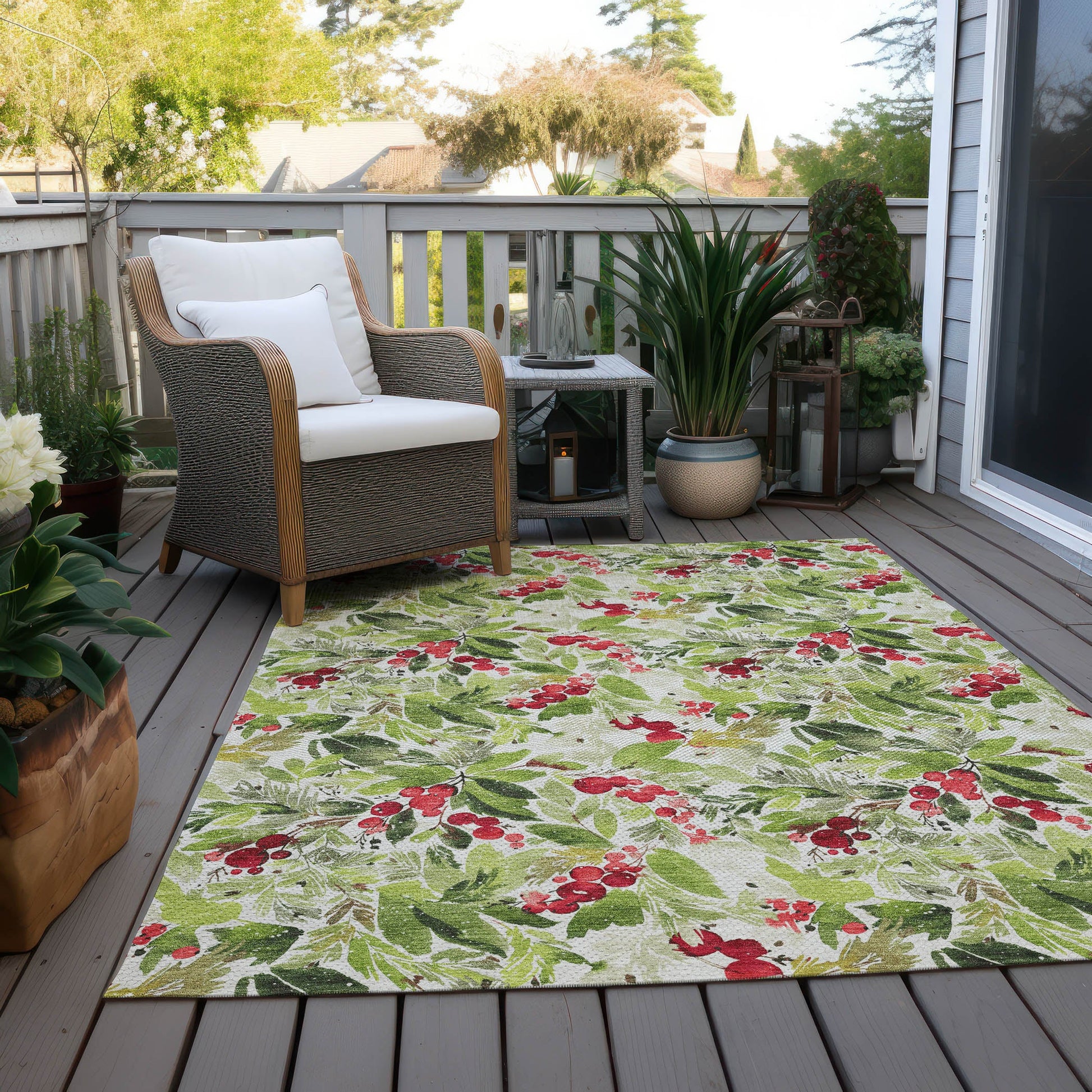 Addison Rugs Paelora Green Washable Indoor-Outdoor Rug