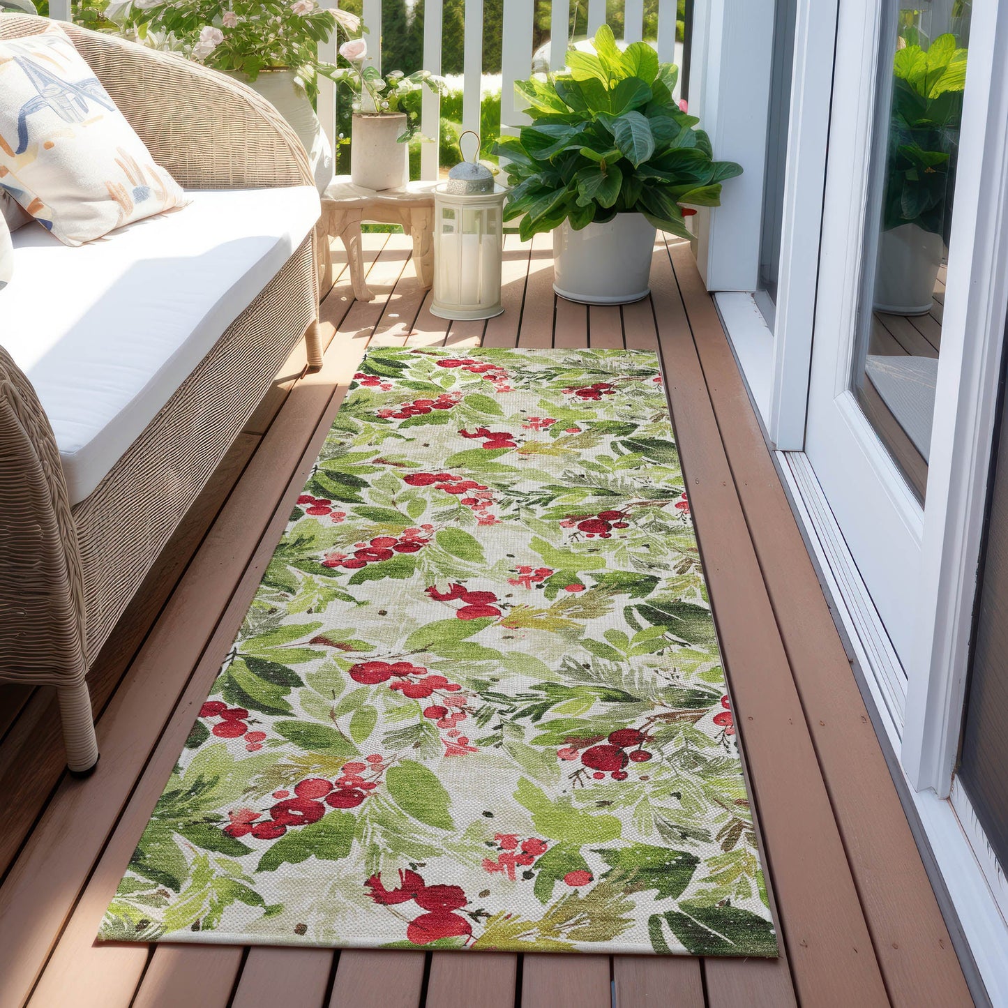 Addison Rugs Paelora Green Washable Indoor-Outdoor Rug