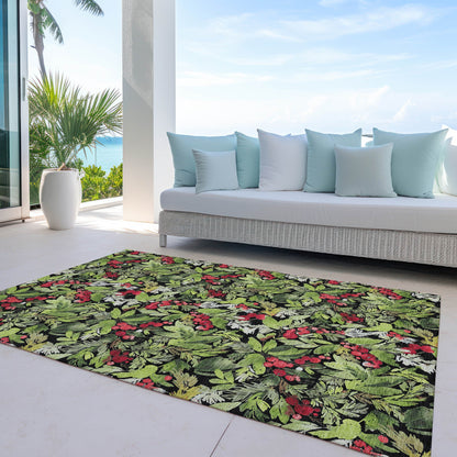 Addison Rugs Paelora Black Washable Indoor-Outdoor Rug