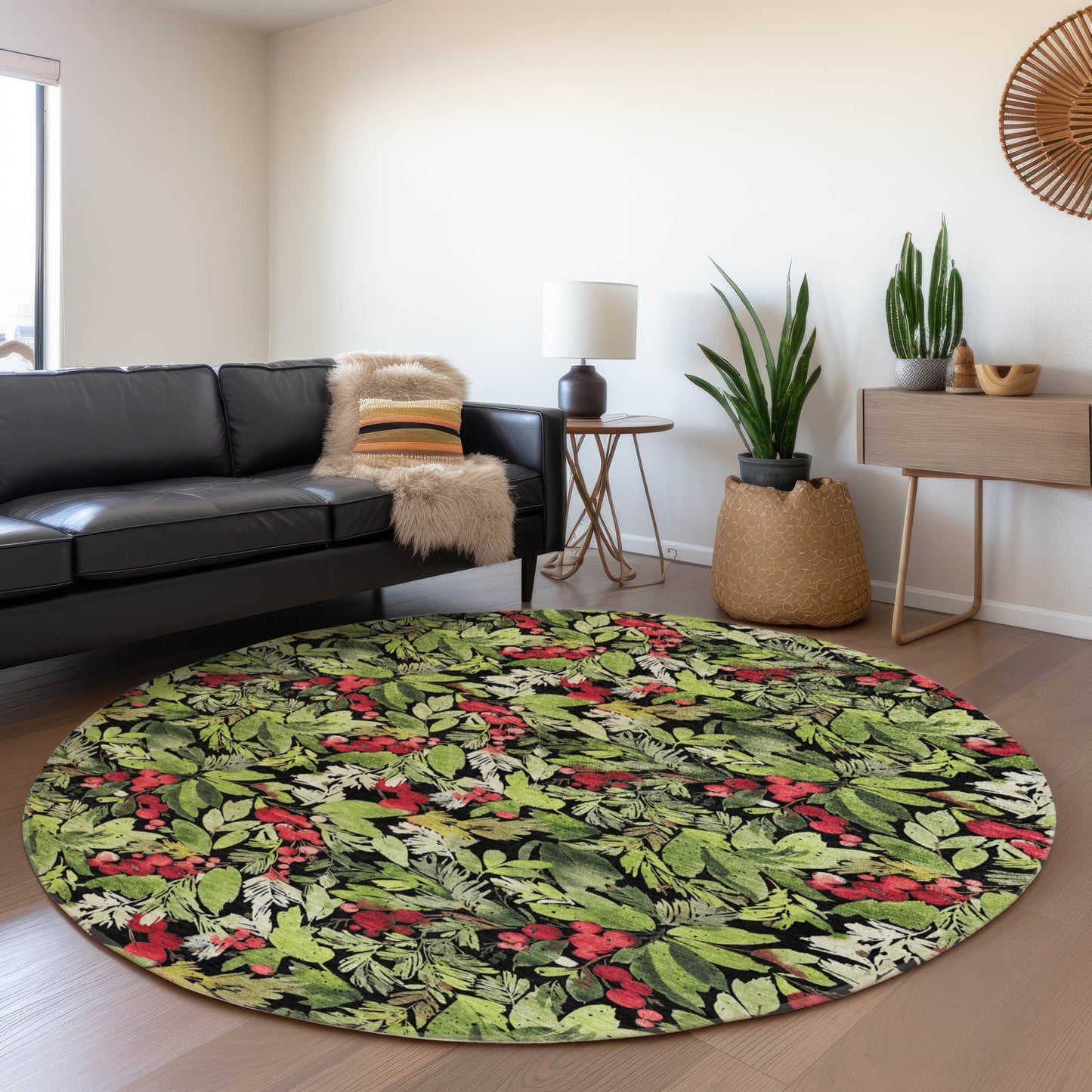 Addison Rugs Paelora Black Washable Indoor-Outdoor Rug