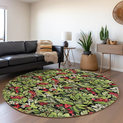 Addison Rugs Paelora Black Washable Indoor-Outdoor Rug
