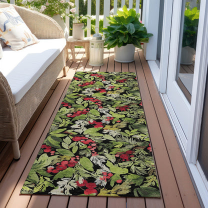Addison Rugs Paelora Black Washable Indoor-Outdoor Rug