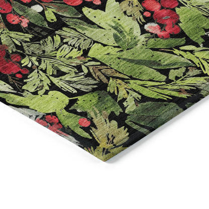 Addison Rugs Paelora Black Washable Indoor-Outdoor Rug