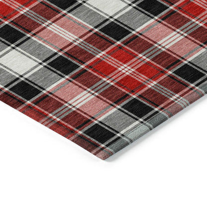 Addison Rugs Quaanor Black Washable Indoor-Outdoor Rug