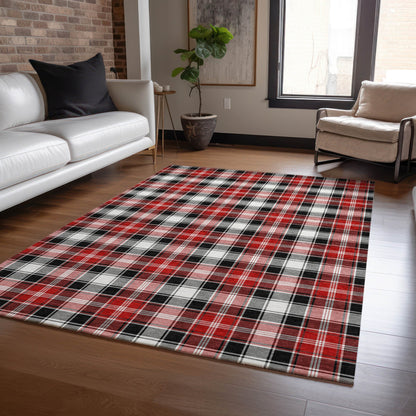 Addison Rugs Quaanor Black Washable Indoor-Outdoor Rug
