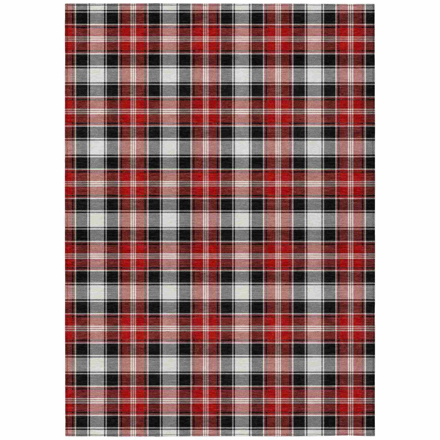 Addison Rugs Quaanor Black Washable Indoor-Outdoor Rug