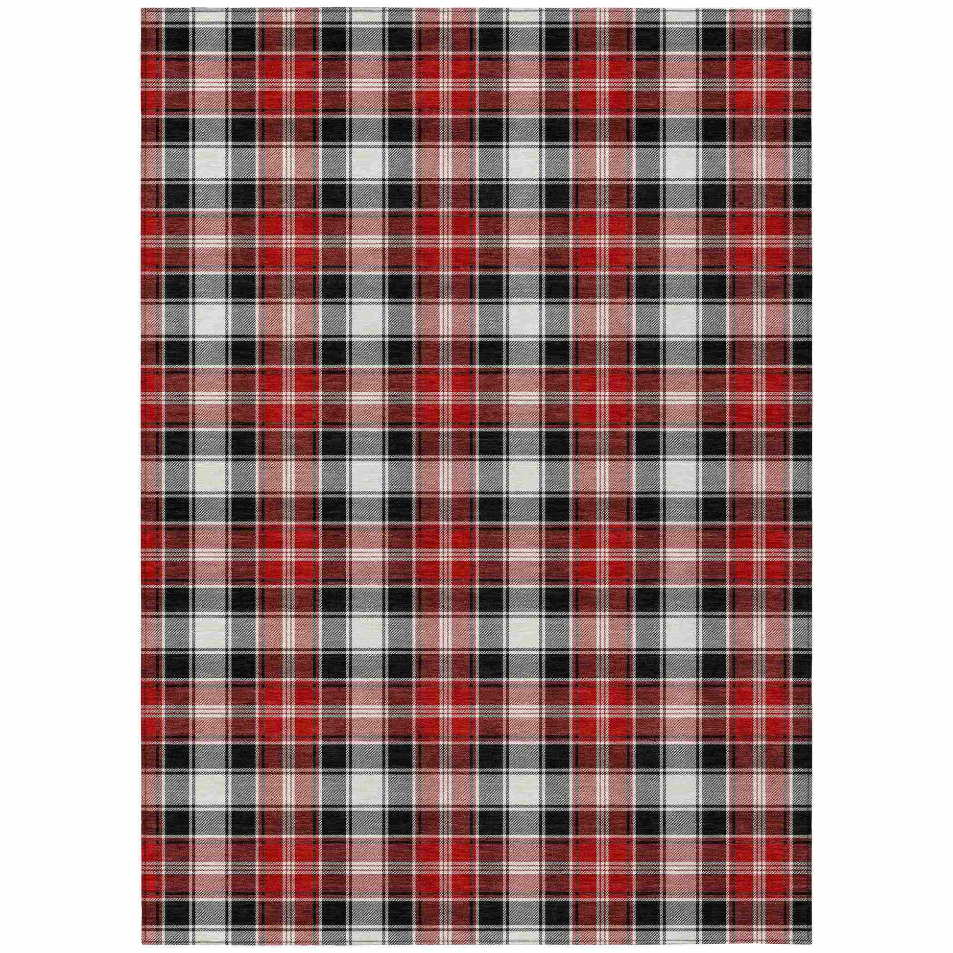 Addison Rugs Quaanor Black Washable Indoor-Outdoor Rug