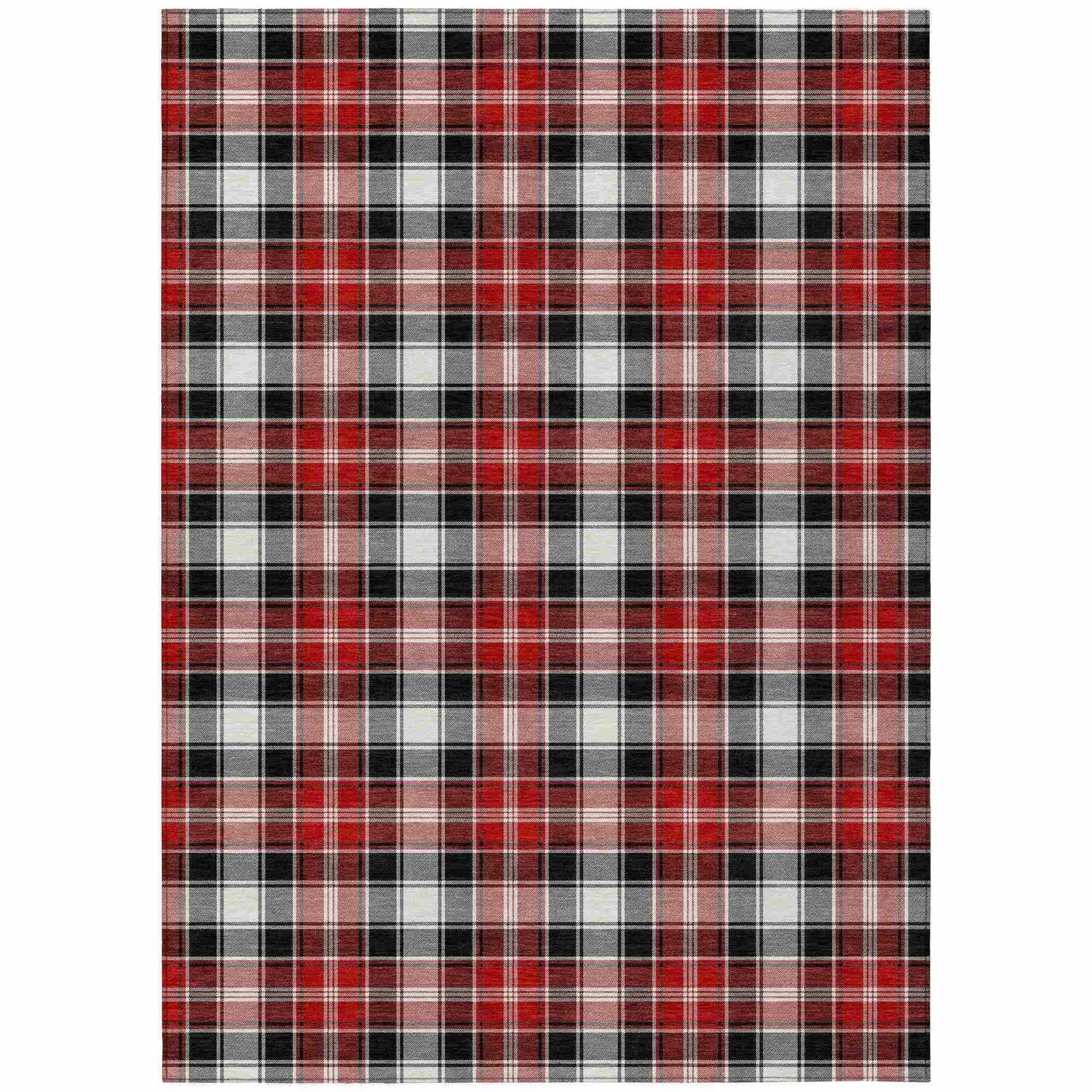 Addison Rugs Quaanor Black Washable Indoor-Outdoor Rug