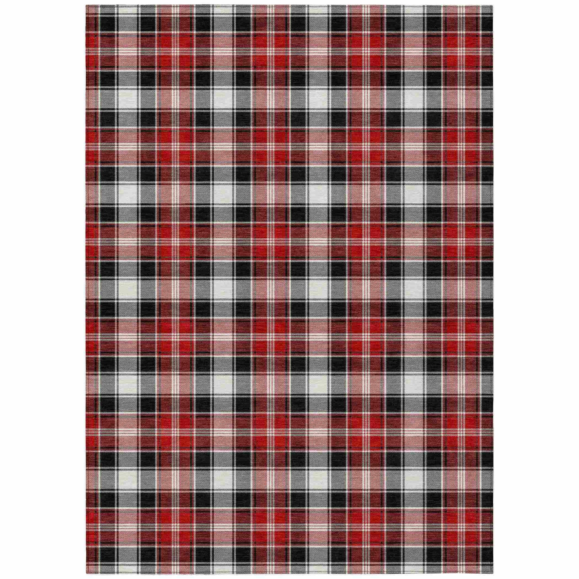 Addison Rugs Quaanor Black Washable Indoor-Outdoor Rug