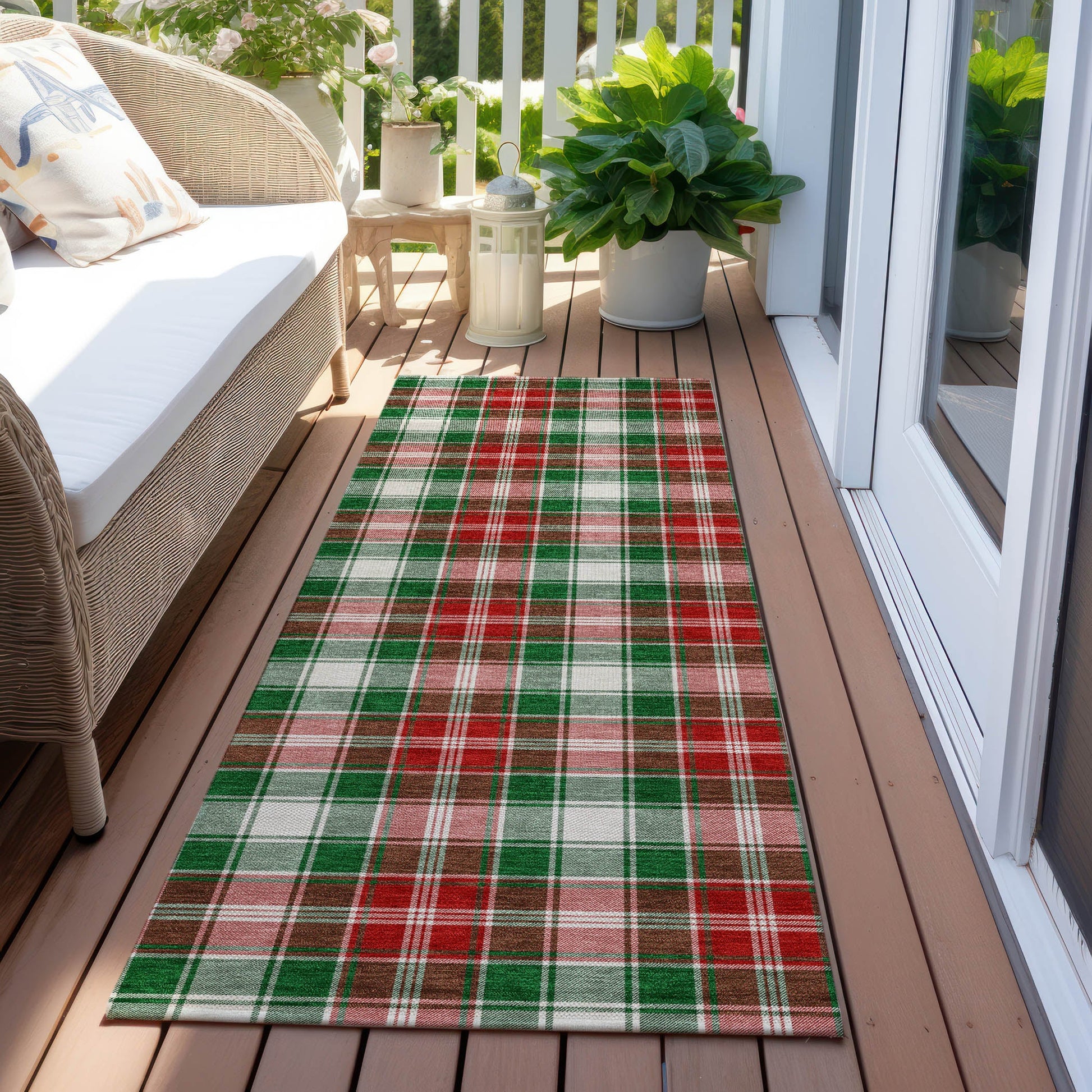 Addison Rugs Quaanor Emerald Washable Indoor-Outdoor Rug