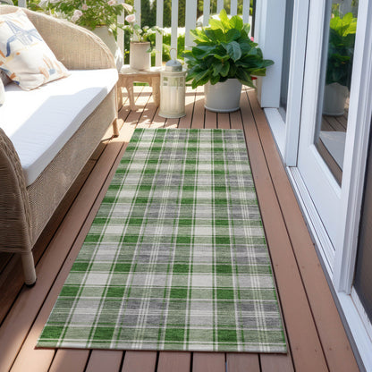 Addison Rugs Quaanor Green Washable Indoor-Outdoor Rug