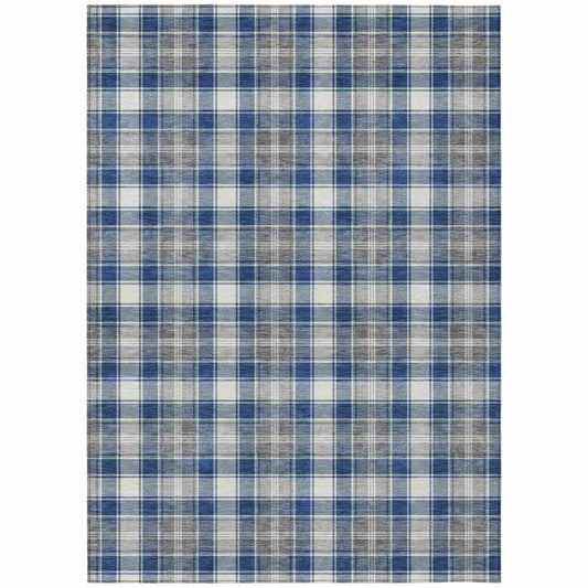 Addison Rugs Quaanor Blue Washable Indoor-Outdoor Rug