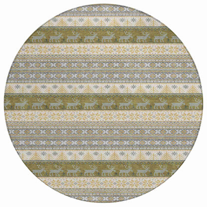 Addison Rugs Quaara Gray Washable Indoor-Outdoor Rug