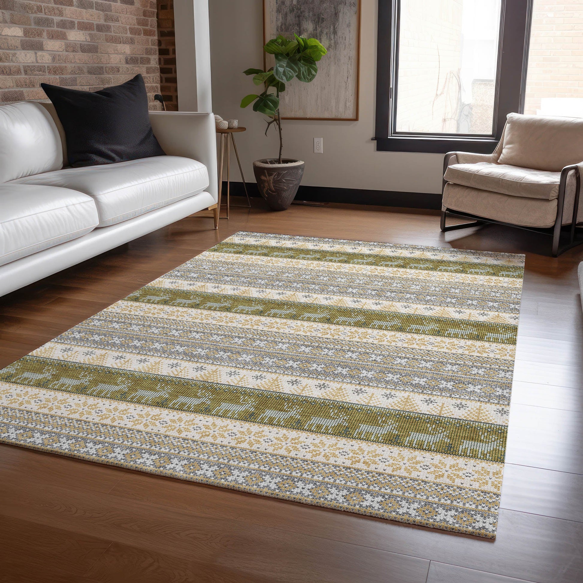 Addison Rugs Quaara Gray Washable Indoor-Outdoor Rug