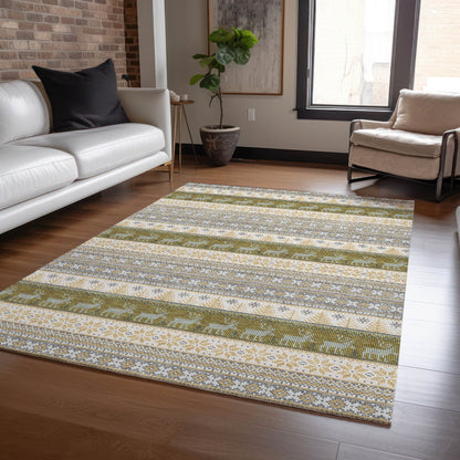 Addison Rugs Quaara Gray Washable Indoor-Outdoor Rug