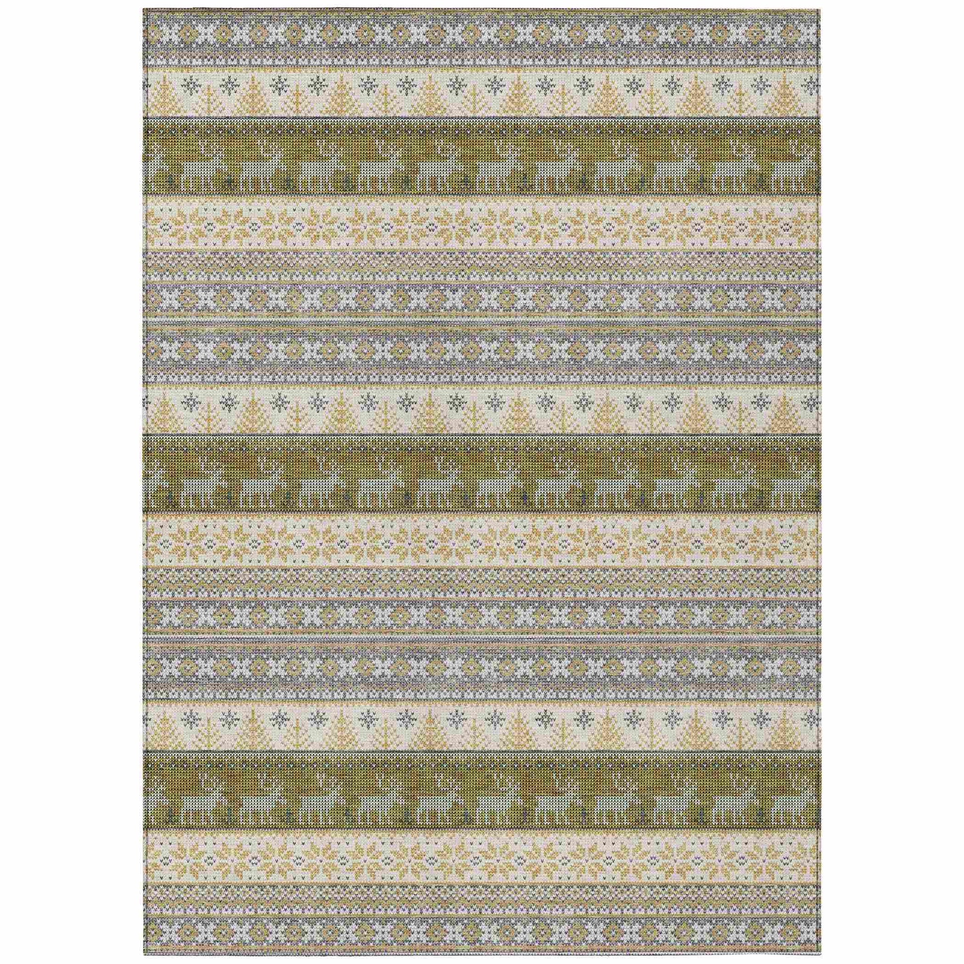 Addison Rugs Quaara Gray Washable Indoor-Outdoor Rug