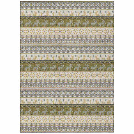 Addison Rugs Quaara Gray Washable Indoor-Outdoor Rug