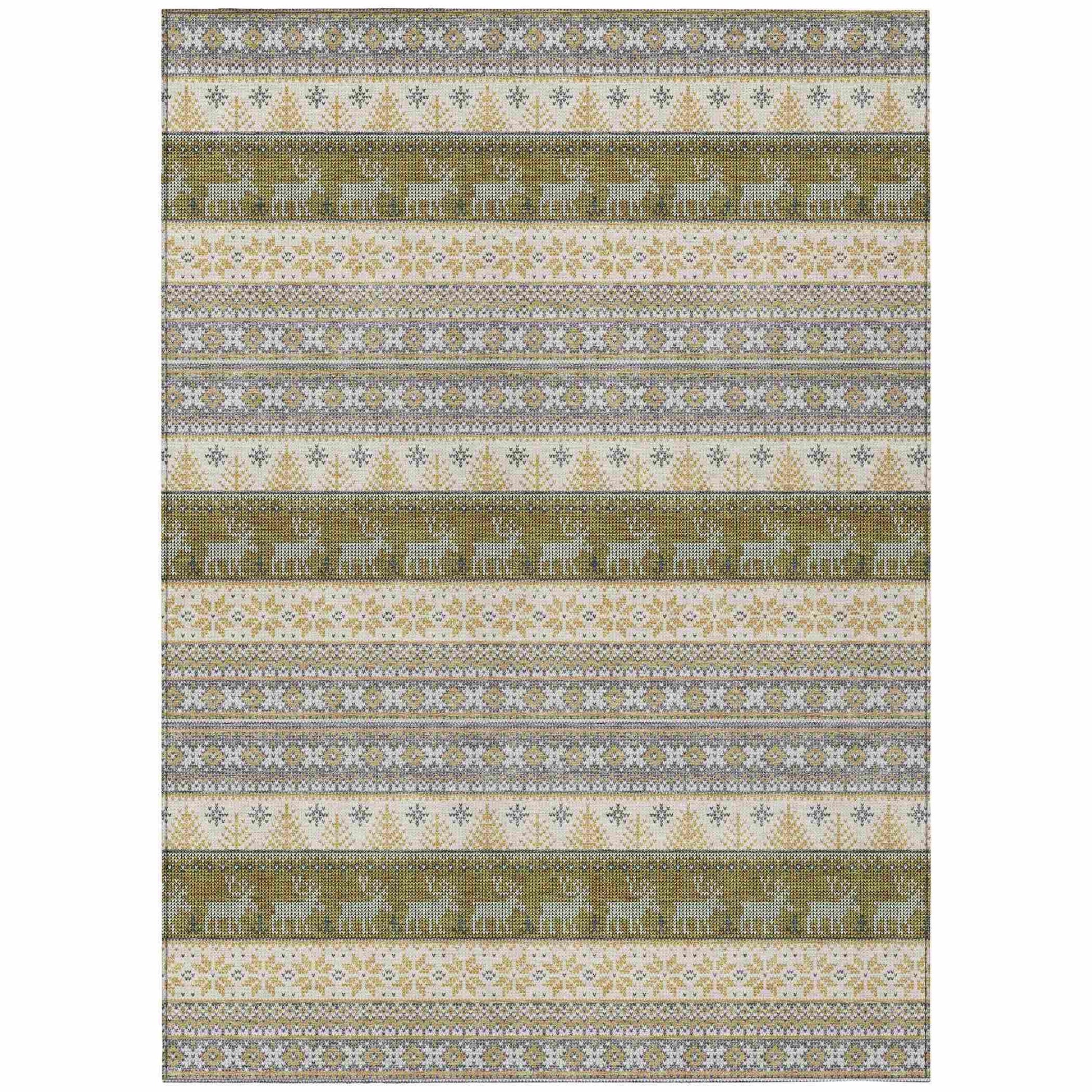 Addison Rugs Quaara Gray Washable Indoor-Outdoor Rug