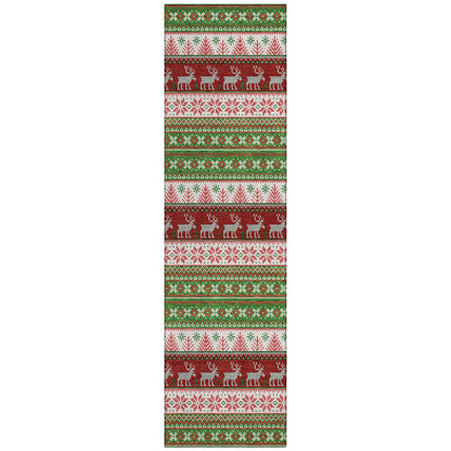 Addison Rugs Quaara Green Washable Indoor-Outdoor Rug