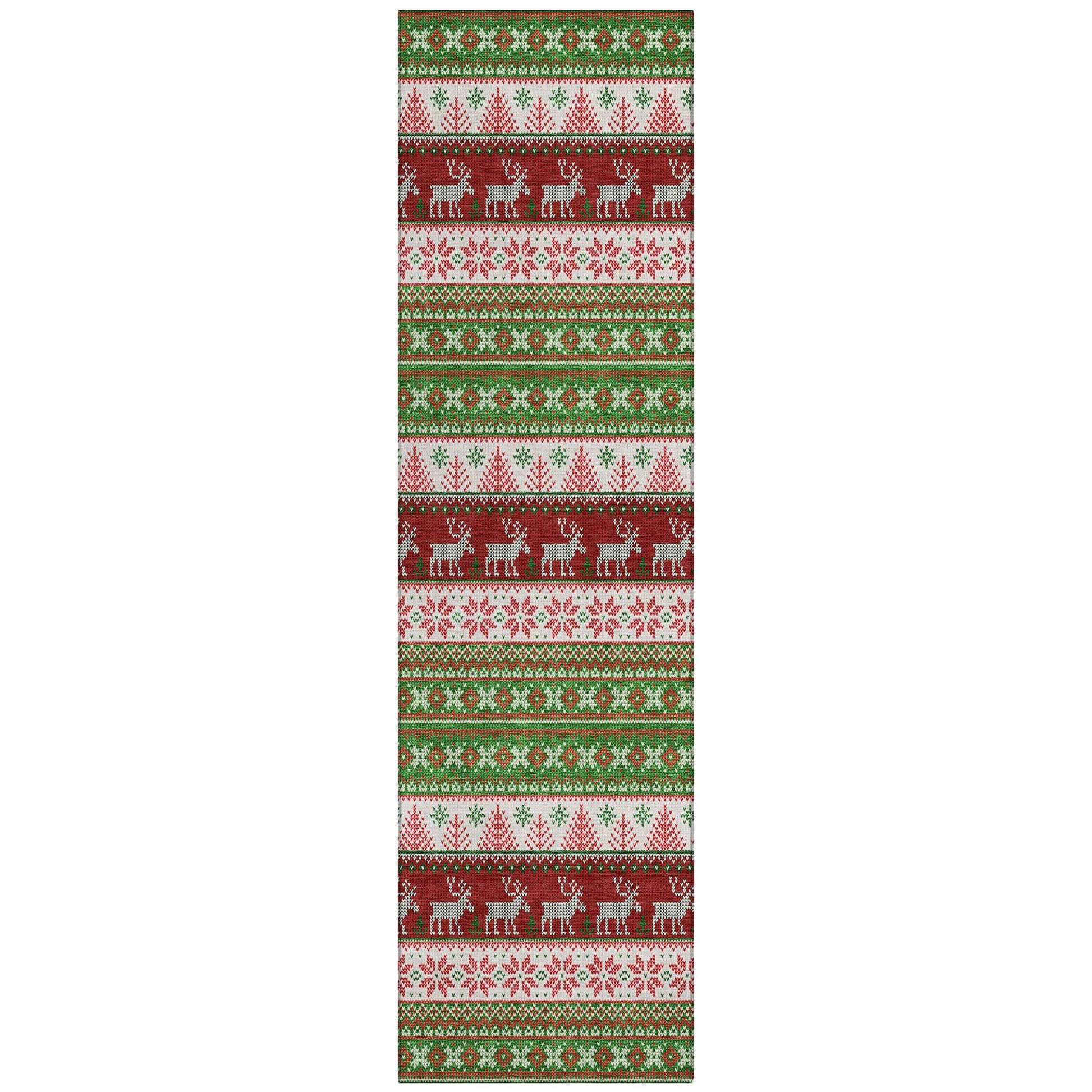 Addison Rugs Quaara Green Washable Indoor-Outdoor Rug