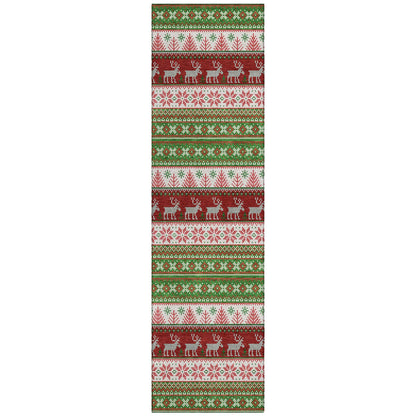 Addison Rugs Quaara Green Washable Indoor-Outdoor Rug