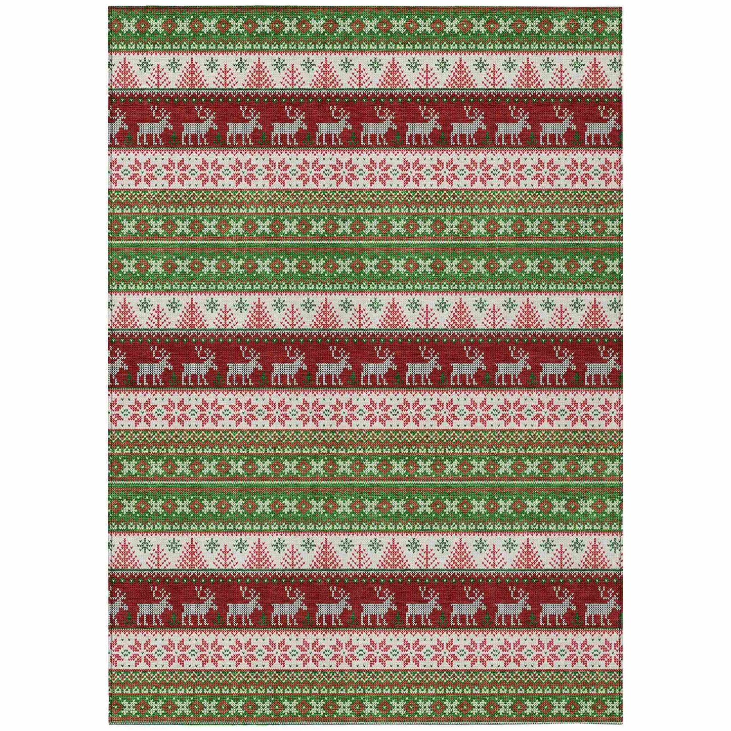 Addison Rugs Quaara Green Washable Indoor-Outdoor Rug