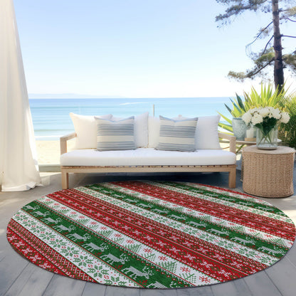 Addison Rugs Quaara Red Washable Indoor-Outdoor Rug