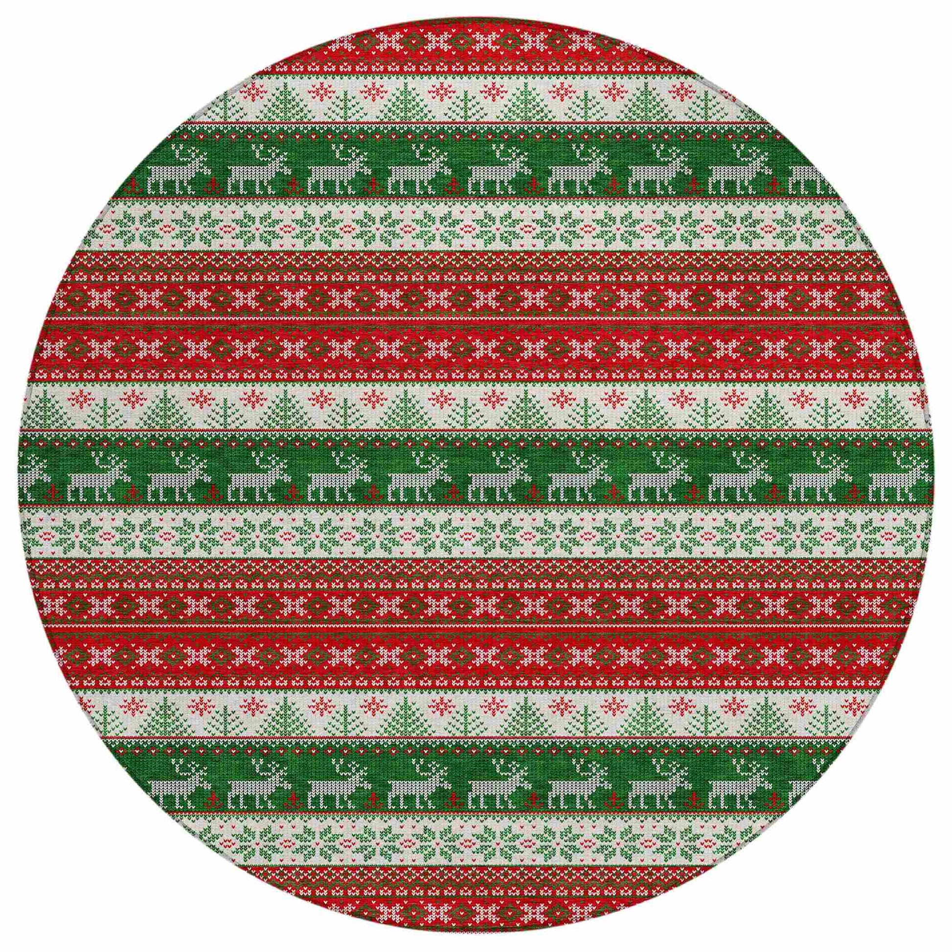 Addison Rugs Quaara Red Washable Indoor-Outdoor Rug