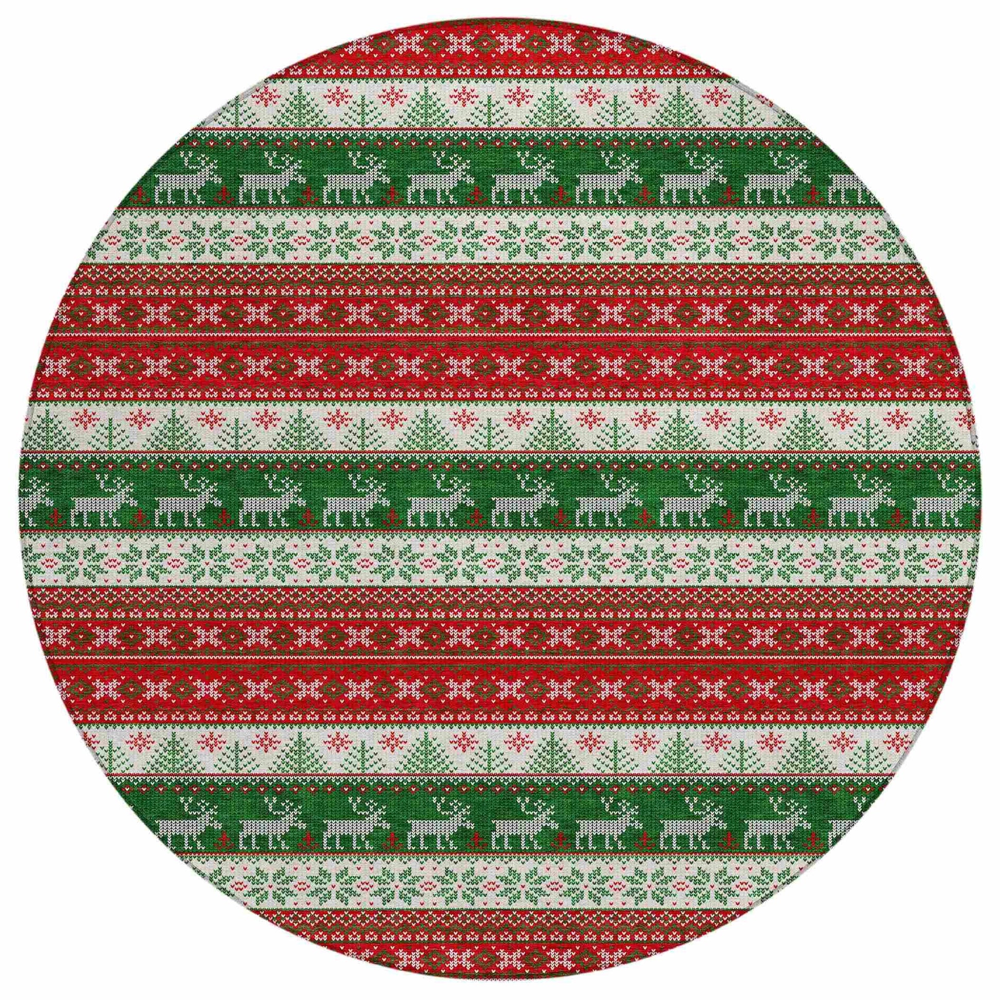 Addison Rugs Quaara Red Washable Indoor-Outdoor Rug