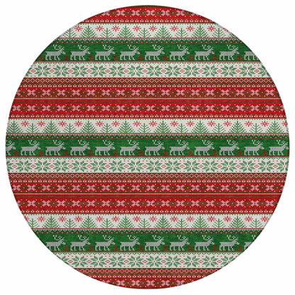 Addison Rugs Quaara Red Washable Indoor-Outdoor Rug