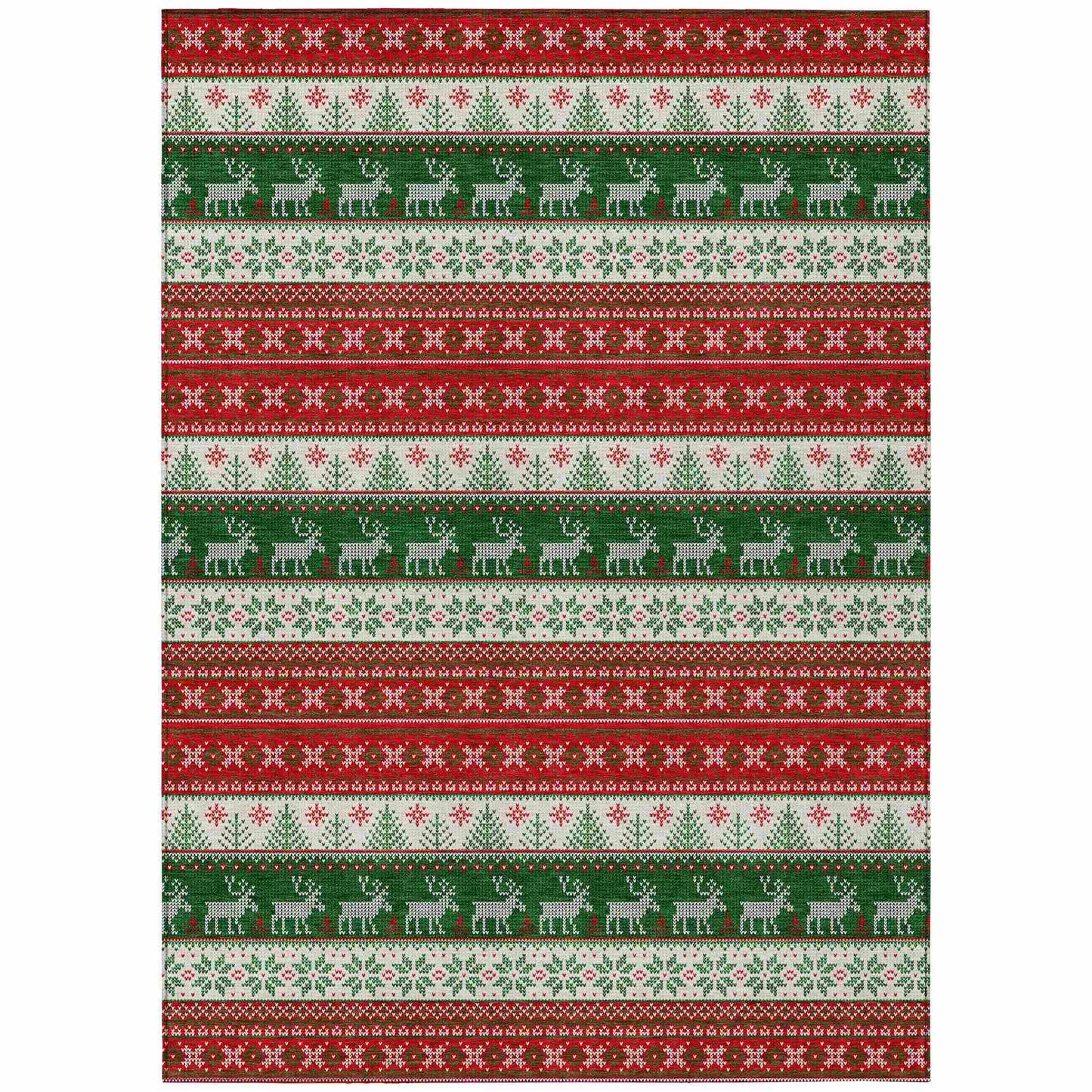Addison Rugs Quaara Red Washable Indoor-Outdoor Rug