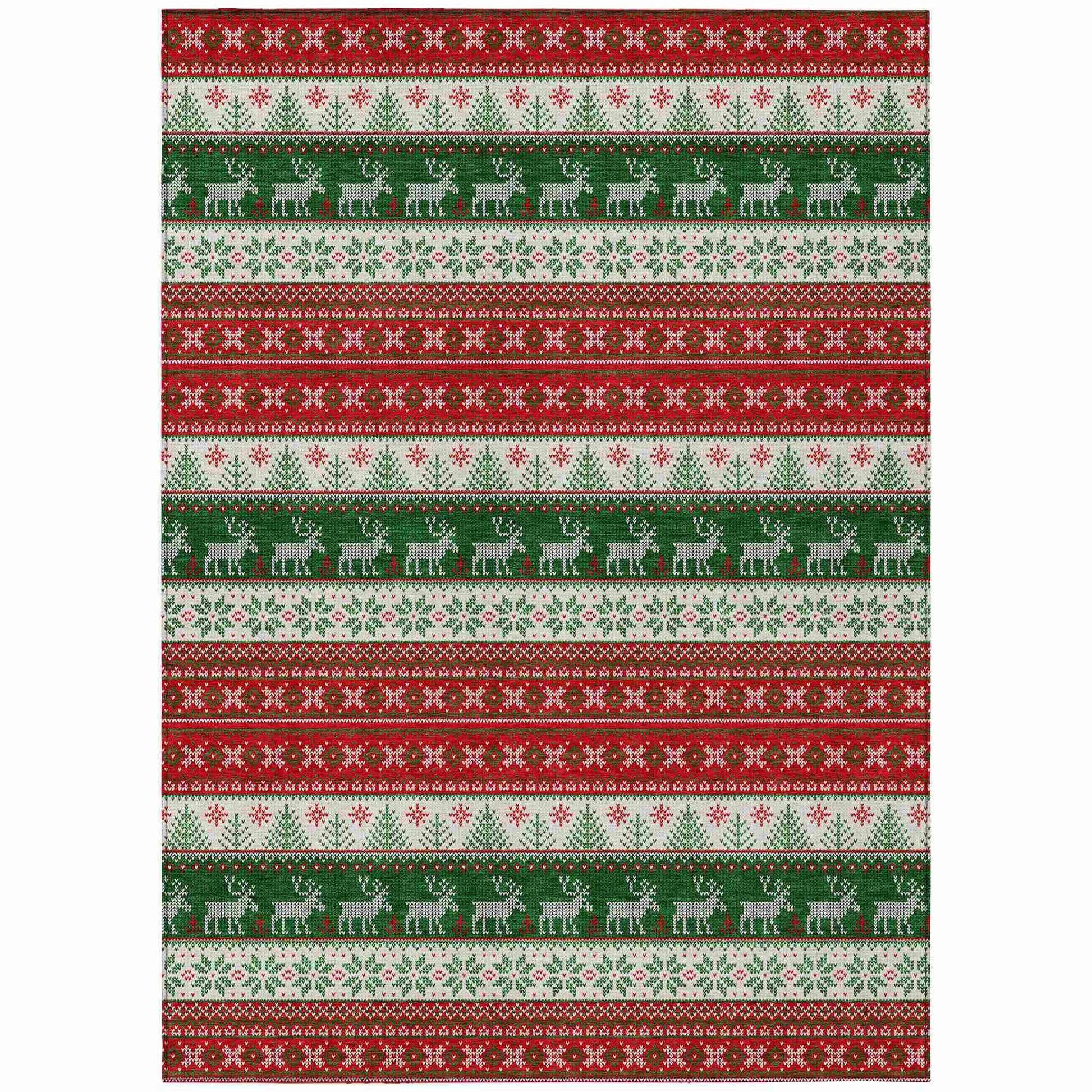 Addison Rugs Quaara Red Washable Indoor-Outdoor Rug