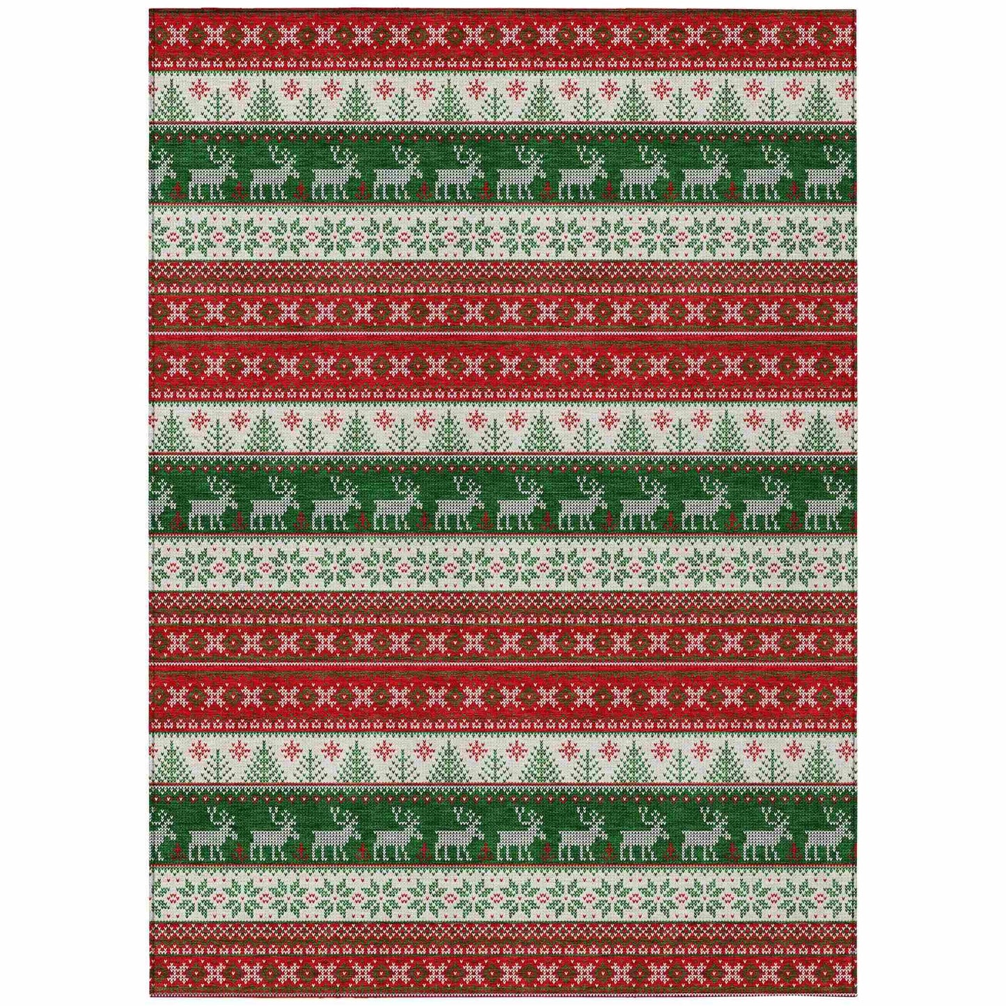 Addison Rugs Quaara Red Washable Indoor-Outdoor Rug