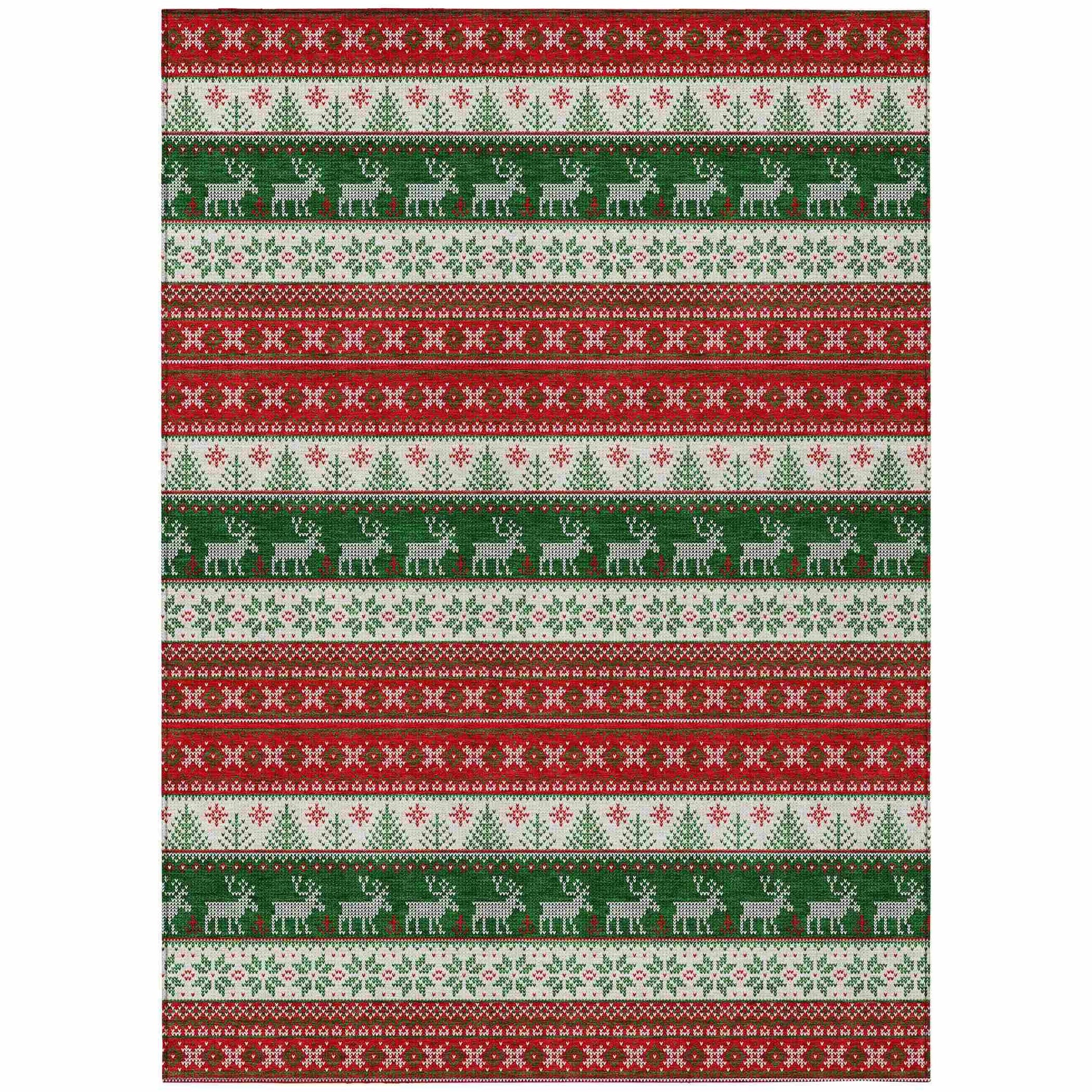 Addison Rugs Quaara Red Washable Indoor-Outdoor Rug