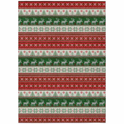 Addison Rugs Quaara Red Washable Indoor-Outdoor Rug
