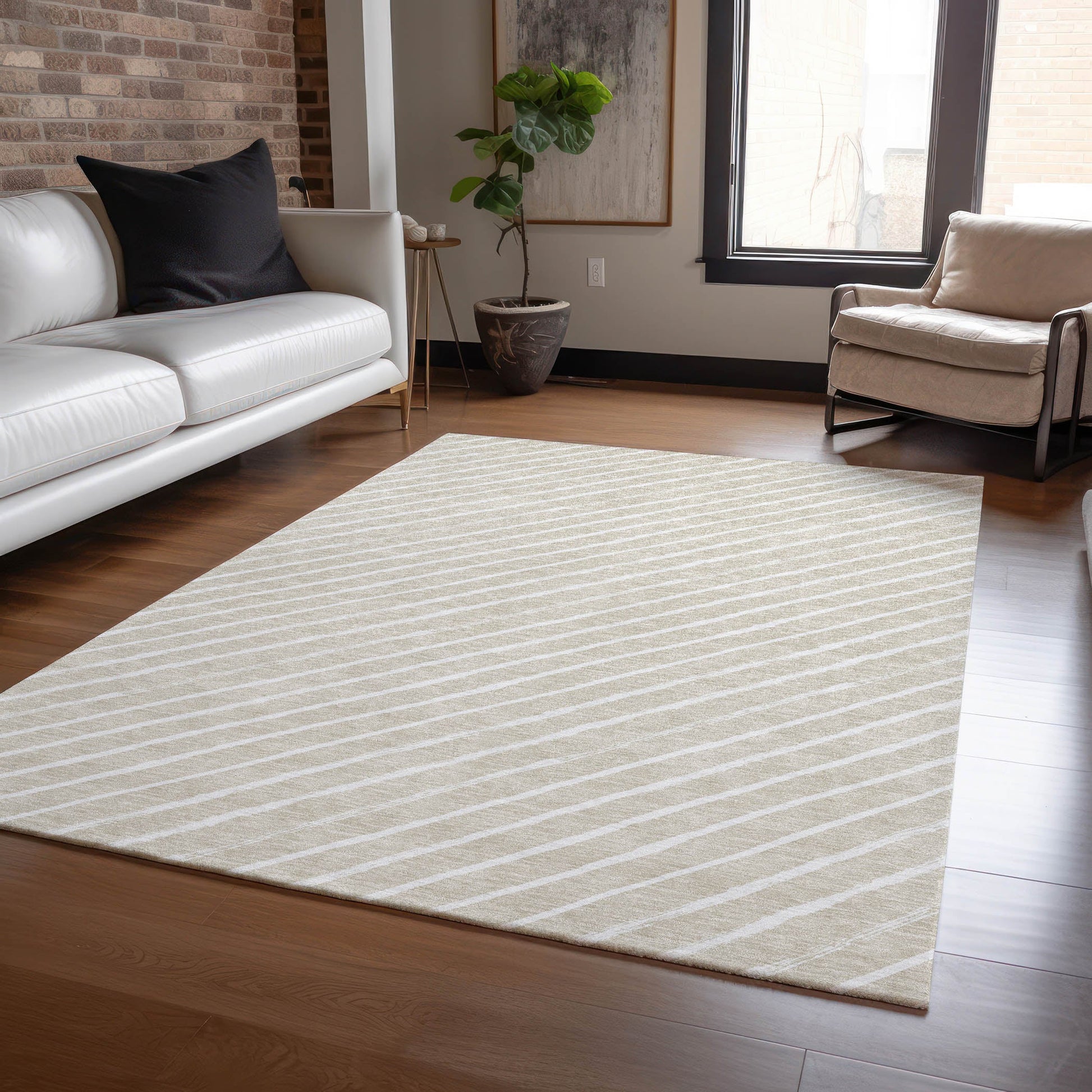 Addison Rugs Quaara Brown Washable Indoor-Outdoor Rug