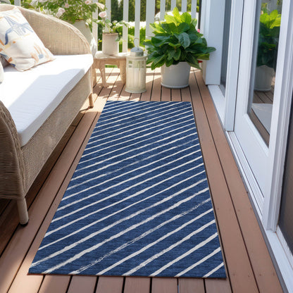 Addison Rugs Quaaris Blue Washable Indoor-Outdoor Rug