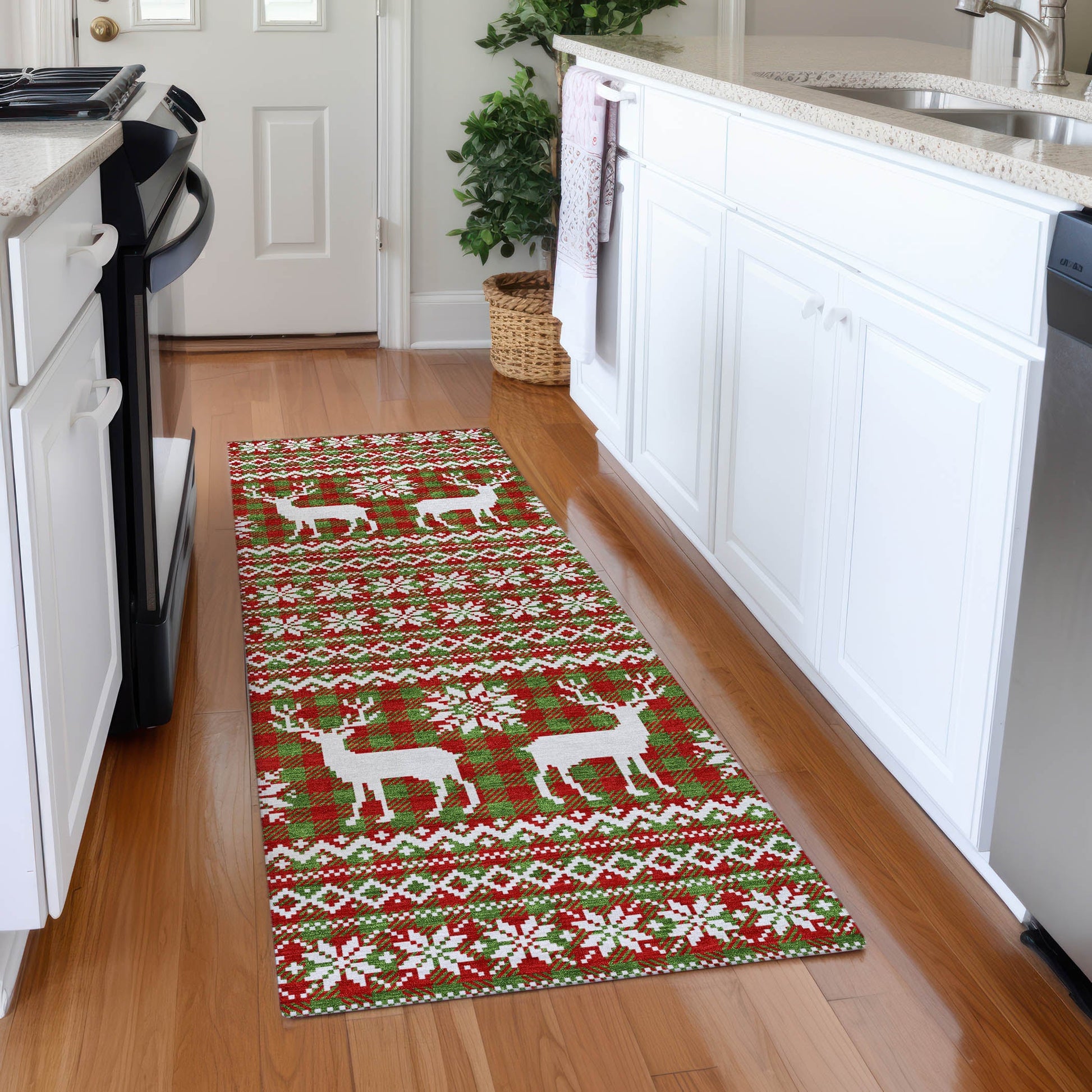 Addison Rugs Quaas Fern Washable Indoor-Outdoor Rug