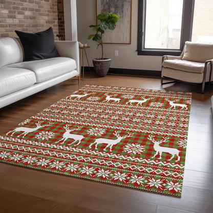 Addison Rugs Quaas Fern Washable Indoor-Outdoor Rug