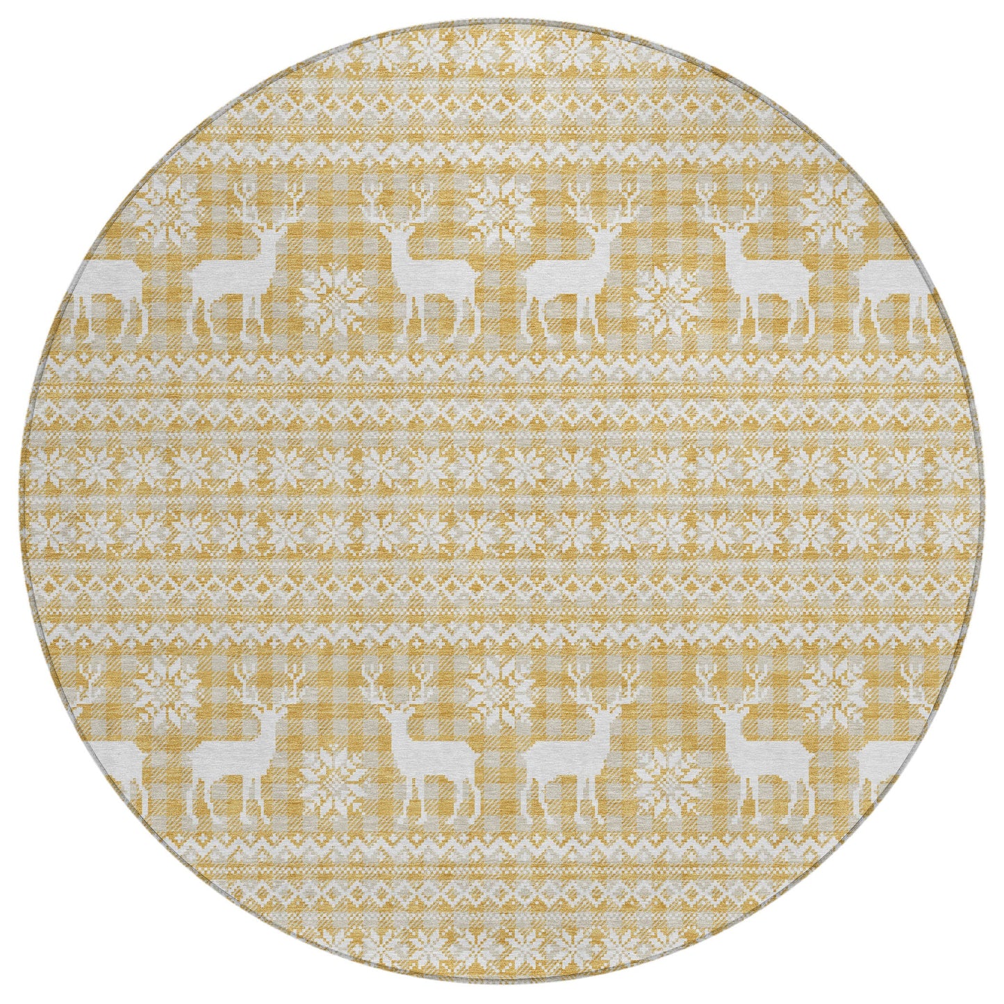 Addison Rugs Quaas Gold Washable Indoor-Outdoor Rug