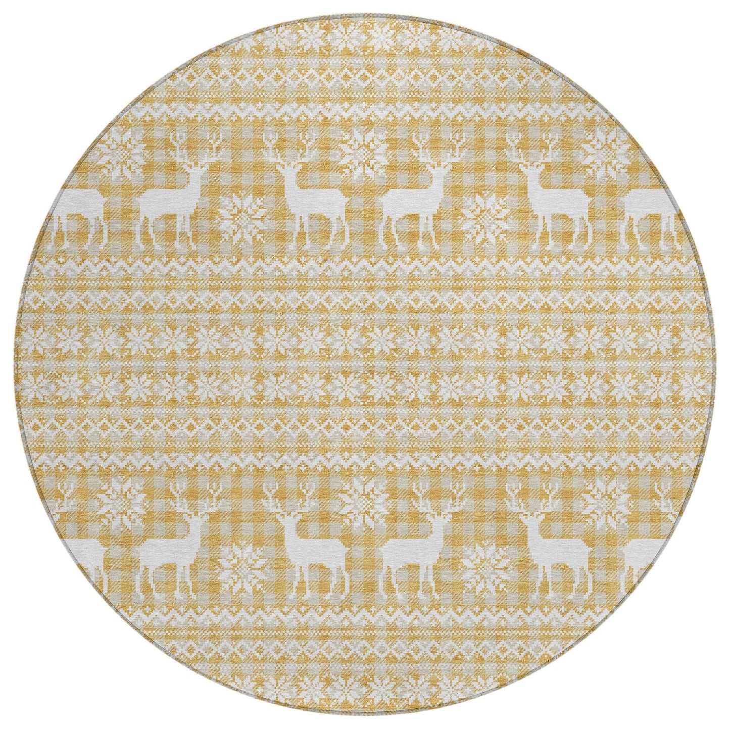 Addison Rugs Quaas Gold Washable Indoor-Outdoor Rug