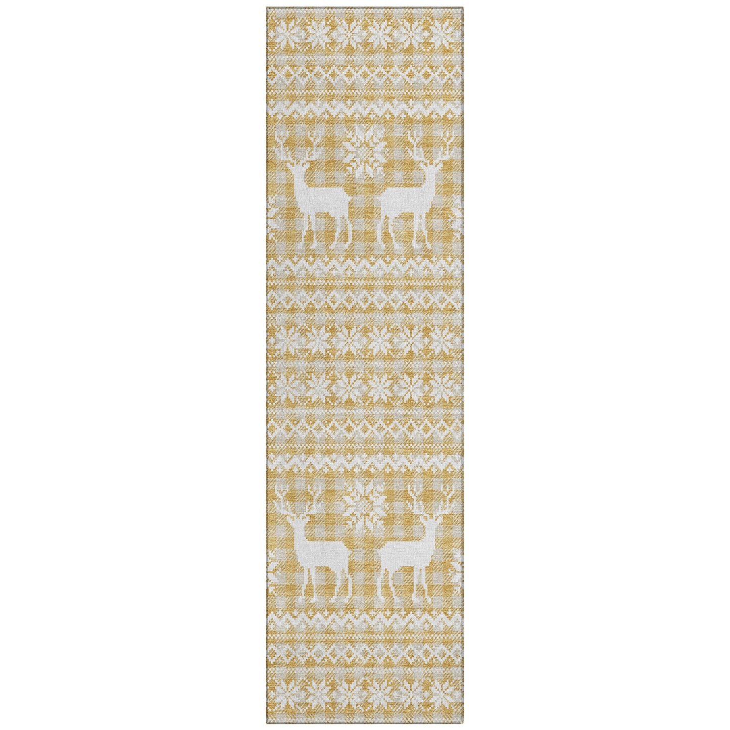 Addison Rugs Quaas Gold Washable Indoor-Outdoor Rug