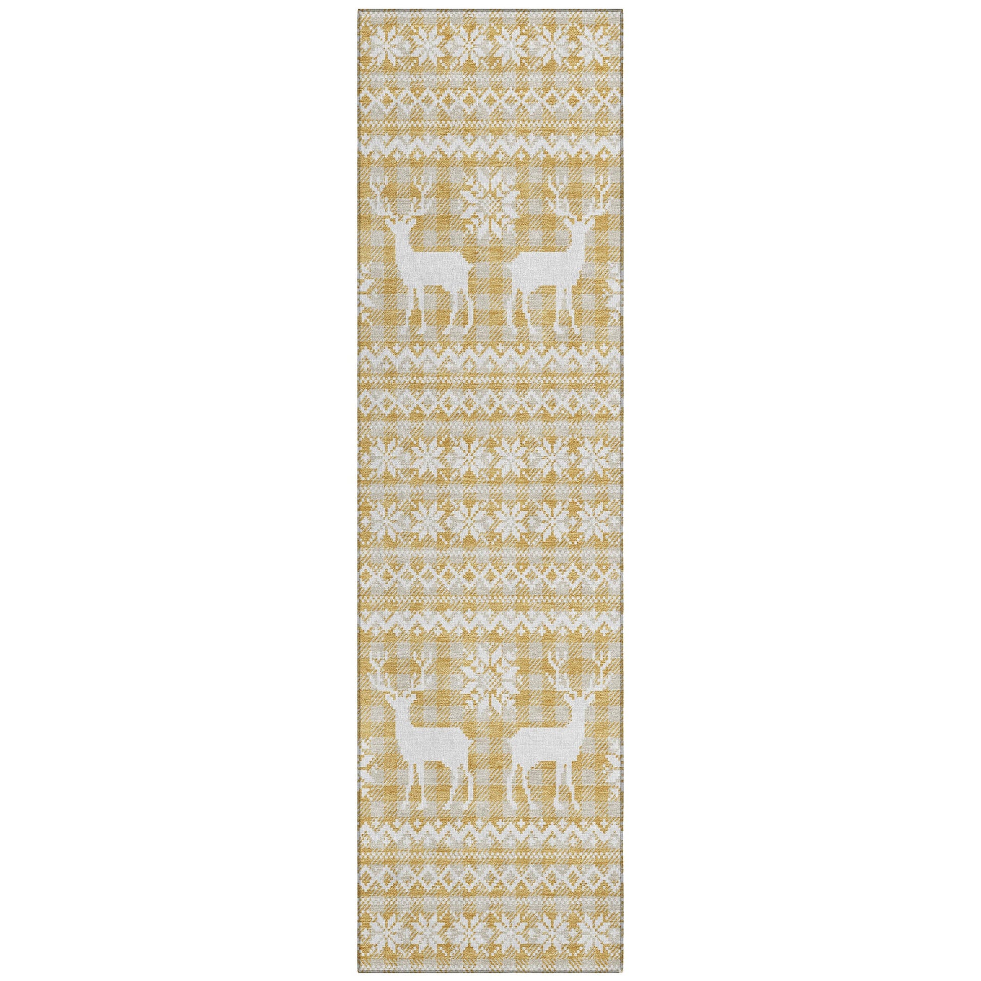 Addison Rugs Quaas Gold Washable Indoor-Outdoor Rug