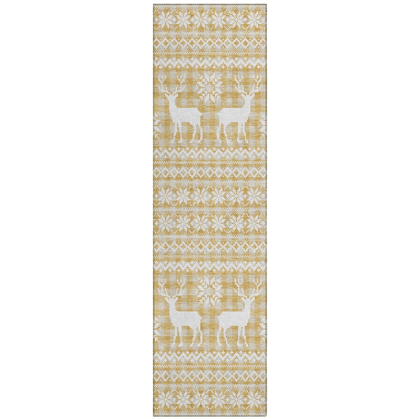 Addison Rugs Quaas Gold Washable Indoor-Outdoor Rug