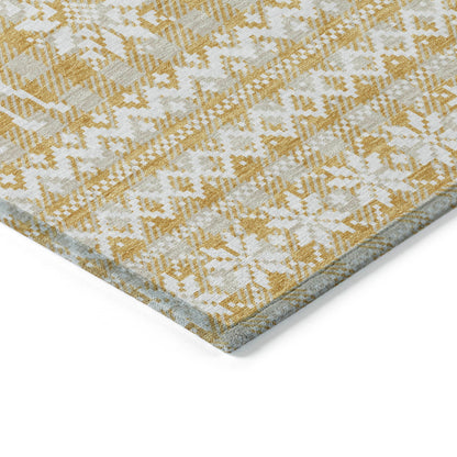 Addison Rugs Quaas Gold Washable Indoor-Outdoor Rug