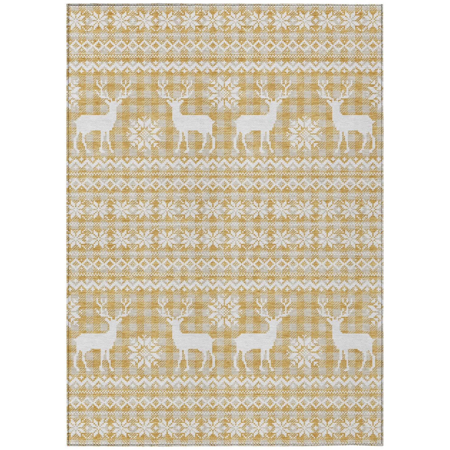 Addison Rugs Quaas Gold Washable Indoor-Outdoor Rug