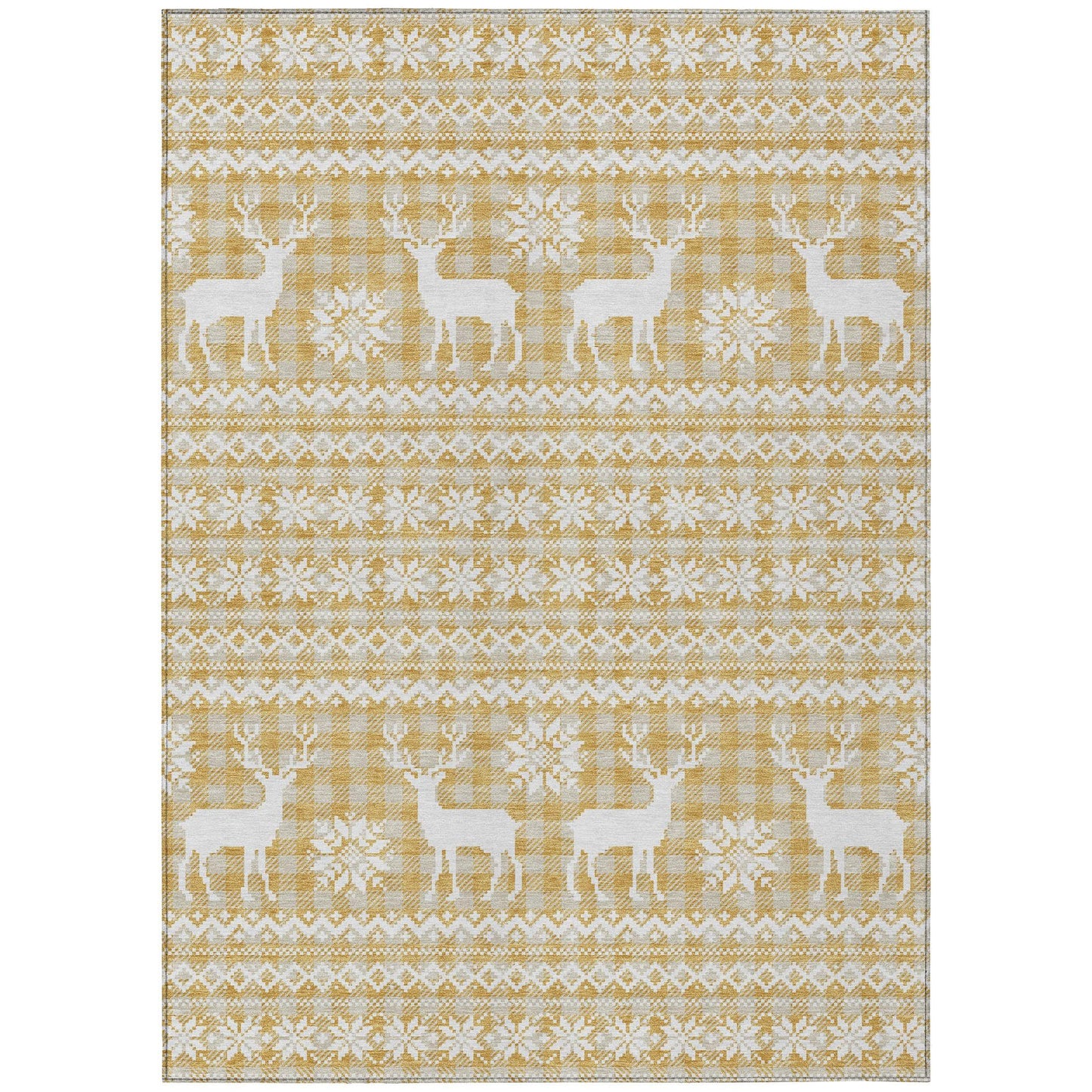 Addison Rugs Quaas Gold Washable Indoor-Outdoor Rug