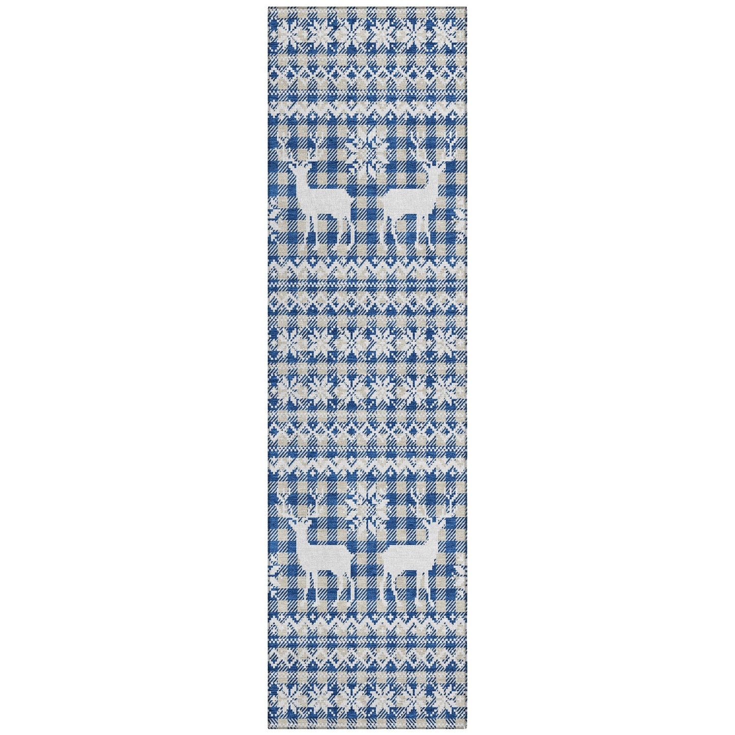Addison Rugs Quaas Blue Washable Indoor-Outdoor Rug